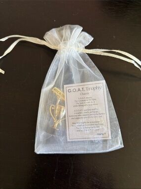 NWT GANZ Gold G.O.A.T. Trophy Charm with Card